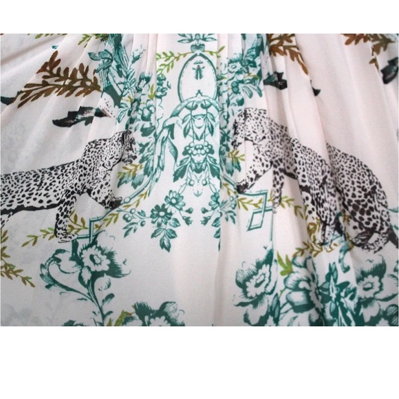 Anthropologie Maeve Ria Jungle Shirt Dress with Slip Size 4 - Picture 9 of 14